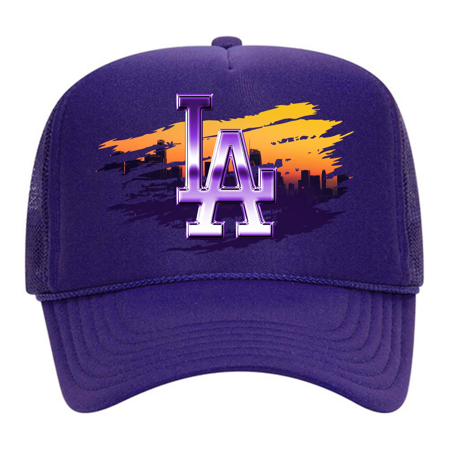 purple la hat