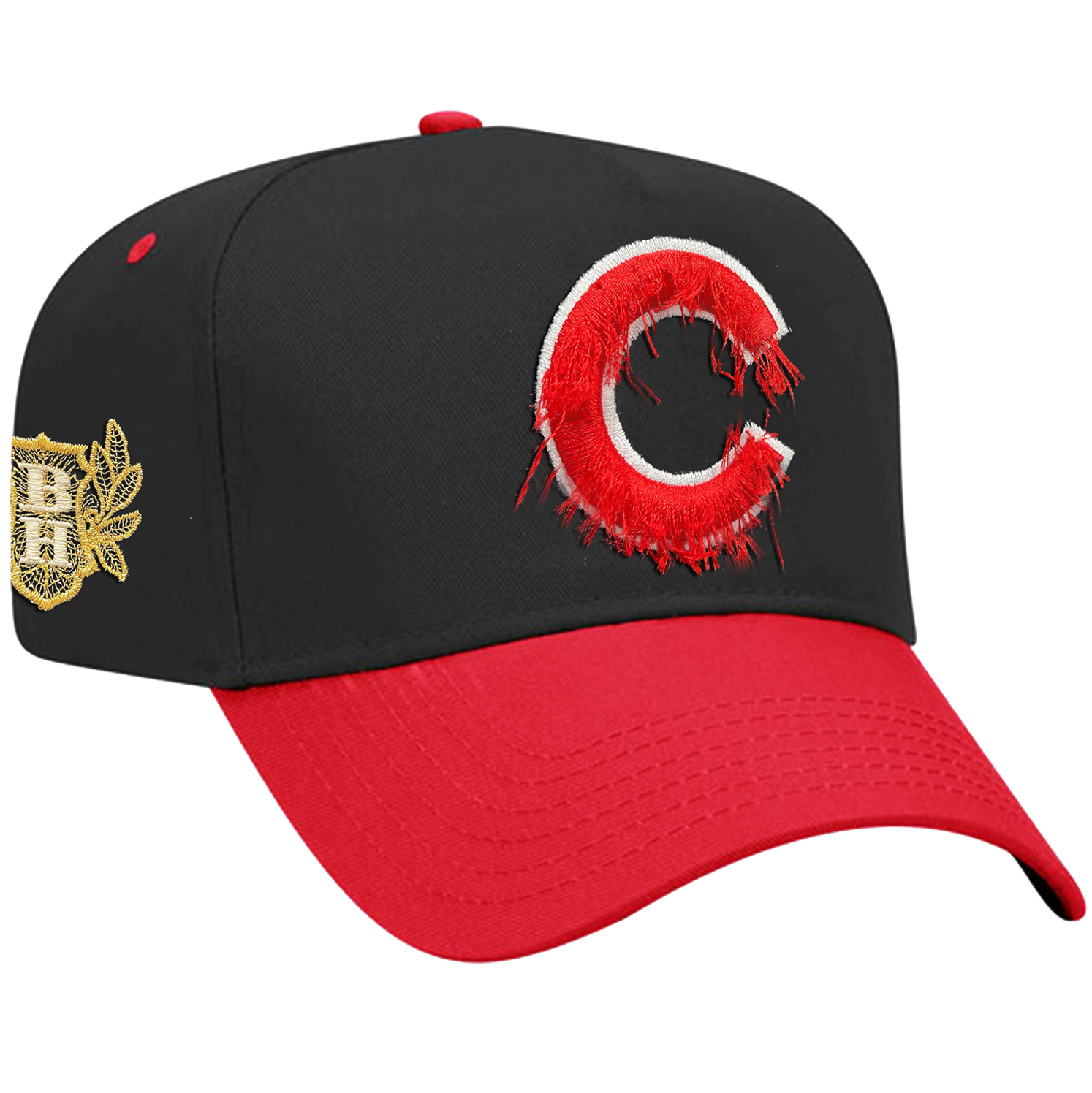 Distressed Chicago - Black/Red